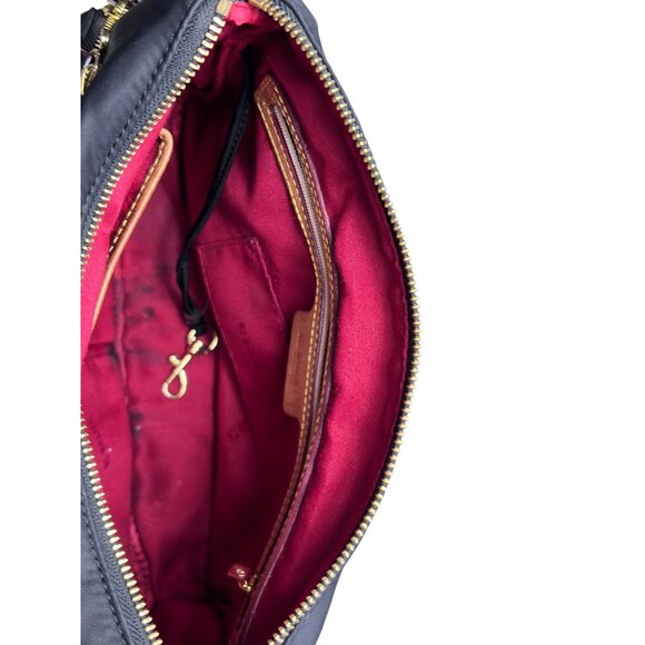 MZ Wallace Black Nylon Crossbody Bag With Red Interior - Picture 5 of 11